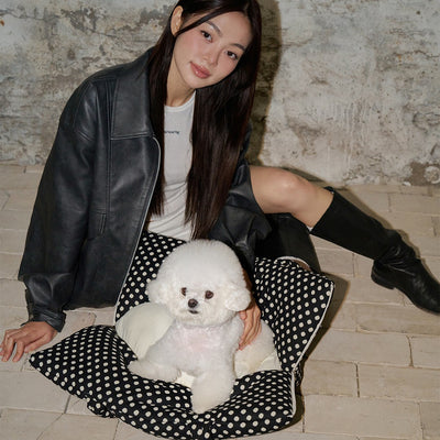 【予約】wide bag - dot black