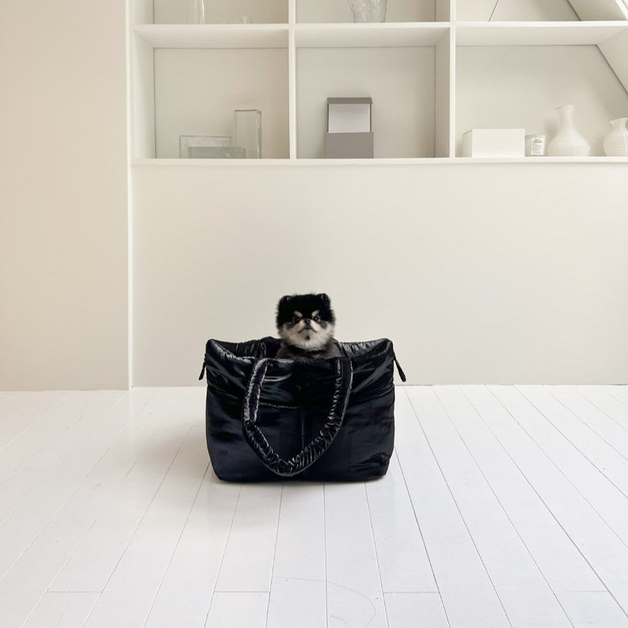 【予約】wide bag - glossy black