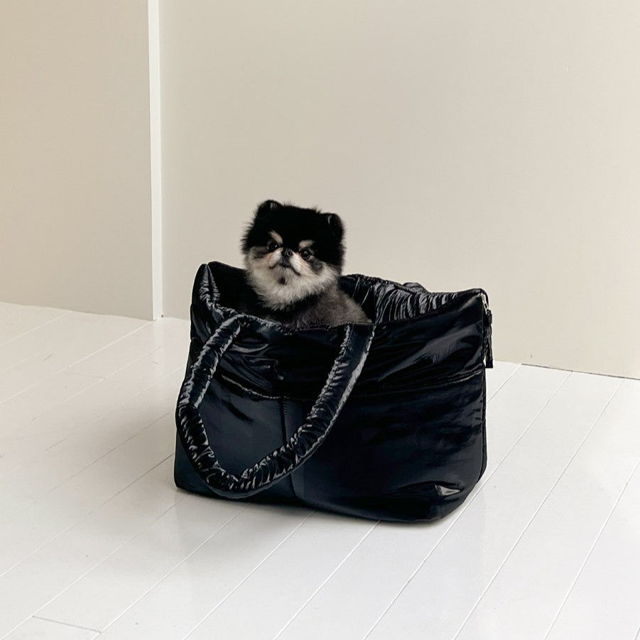 【予約】wide bag - glossy black