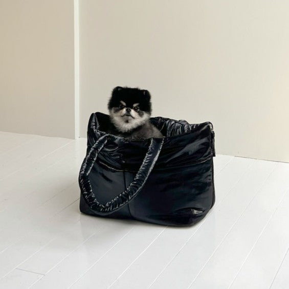 【予約】wide bag - glossy black
