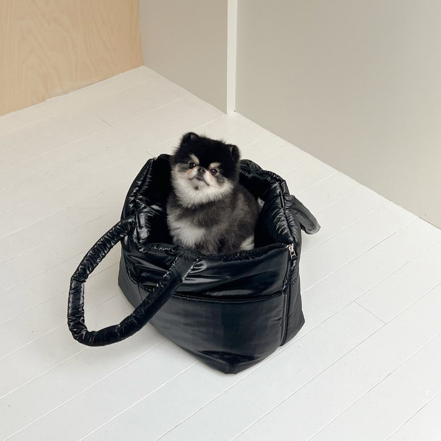 【予約】wide bag - glossy black