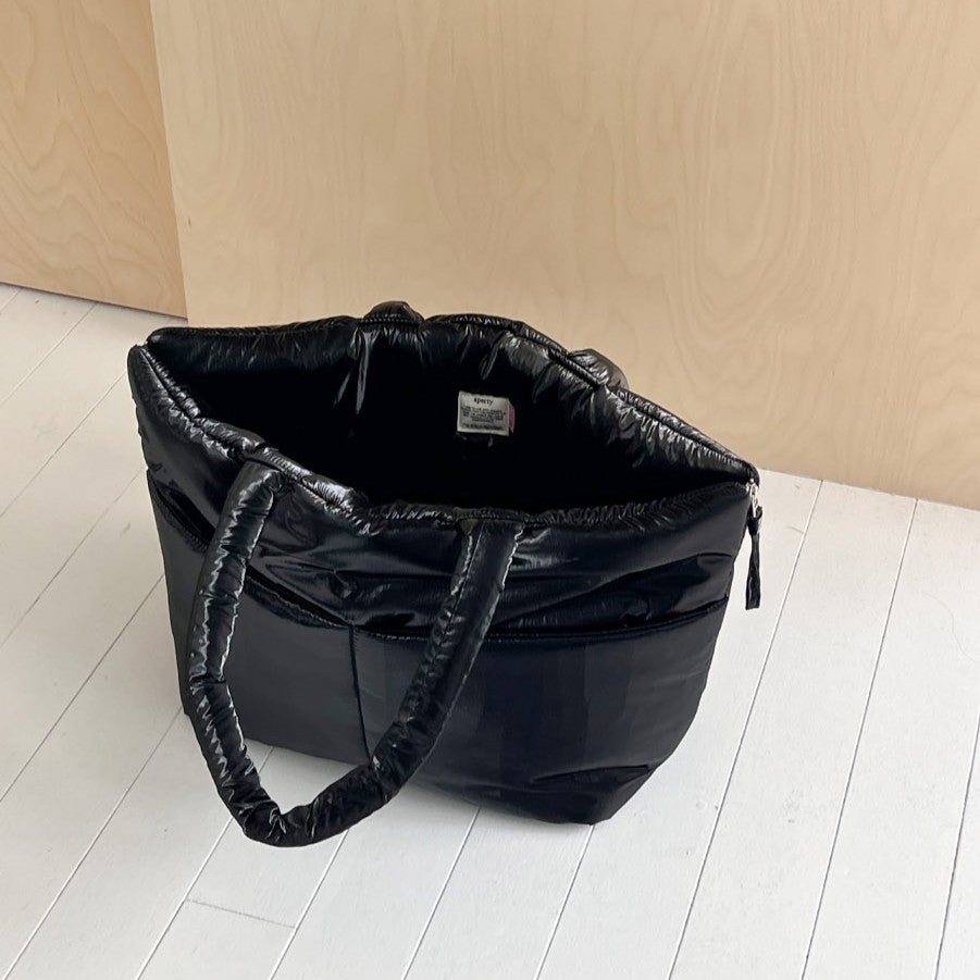 【予約】wide bag - glossy black