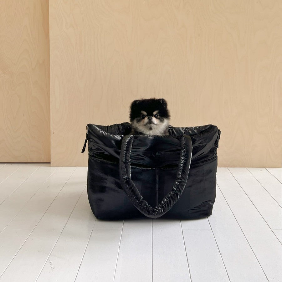 【予約】wide bag - glossy black