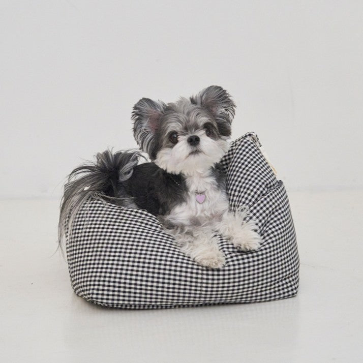 【予約】wide bag - plaid black