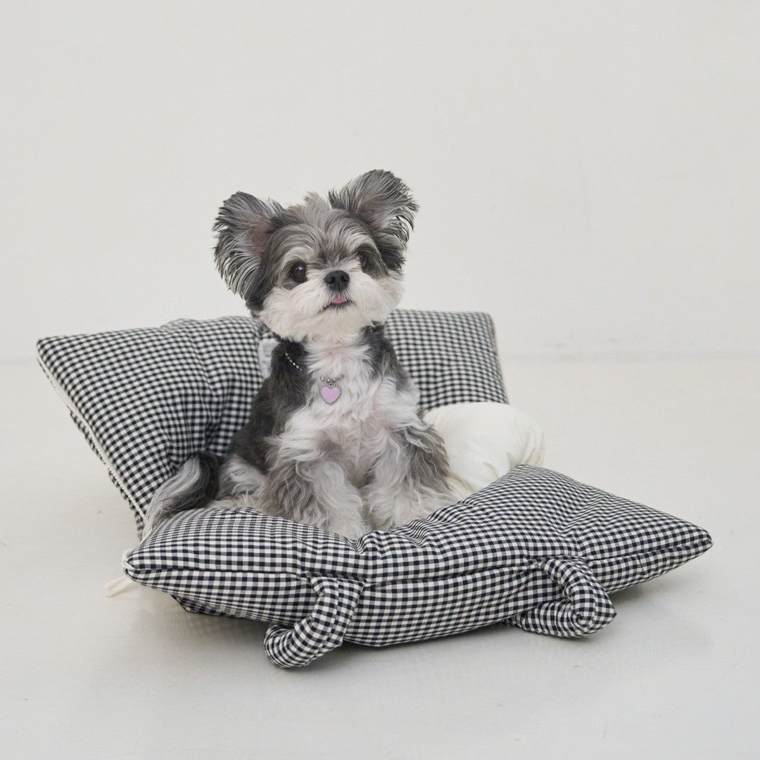 【予約】wide bag - plaid black