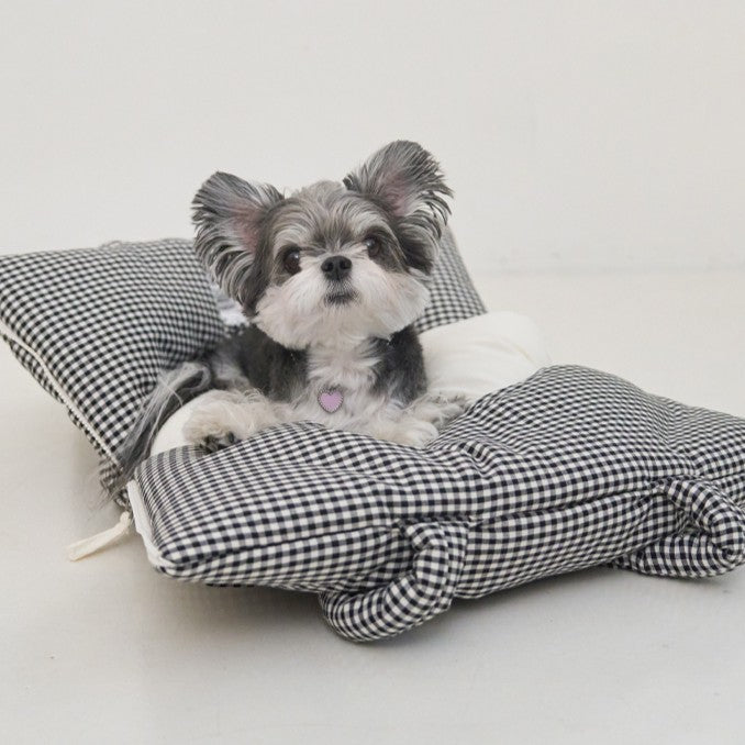 【予約】wide bag - plaid black