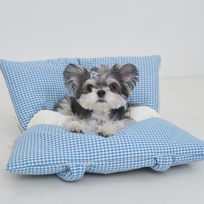 【予約】wide bag - plaid blue