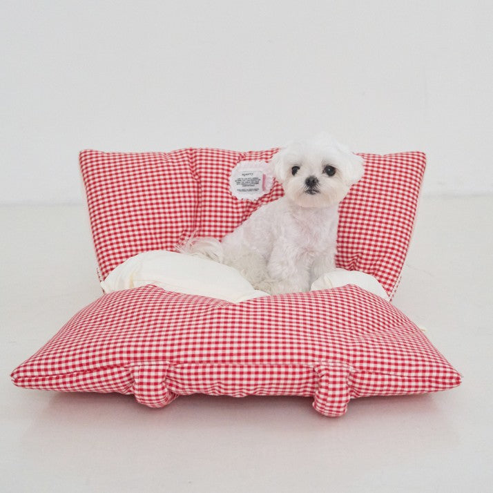 【予約】wide bag - plaid red