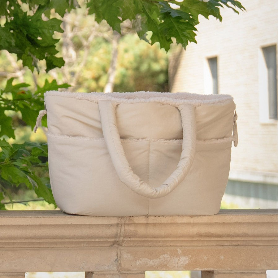 【予約】wide bag - teddy beige