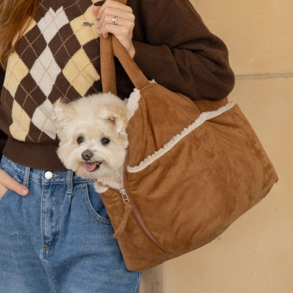 【予約】wide bag - teddy suede