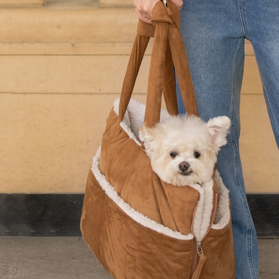 【予約】wide bag - teddy suede