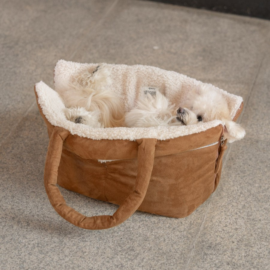 【予約】wide bag - teddy suede
