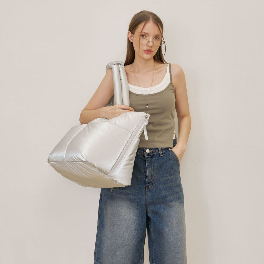 【予約】wide bag - silver