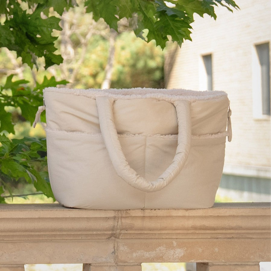 【予約】wide bag - teddy white