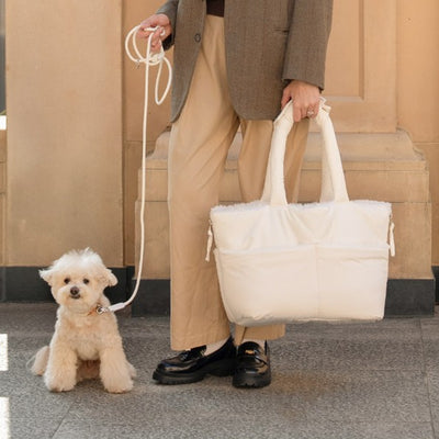 【予約】wide bag - teddy white