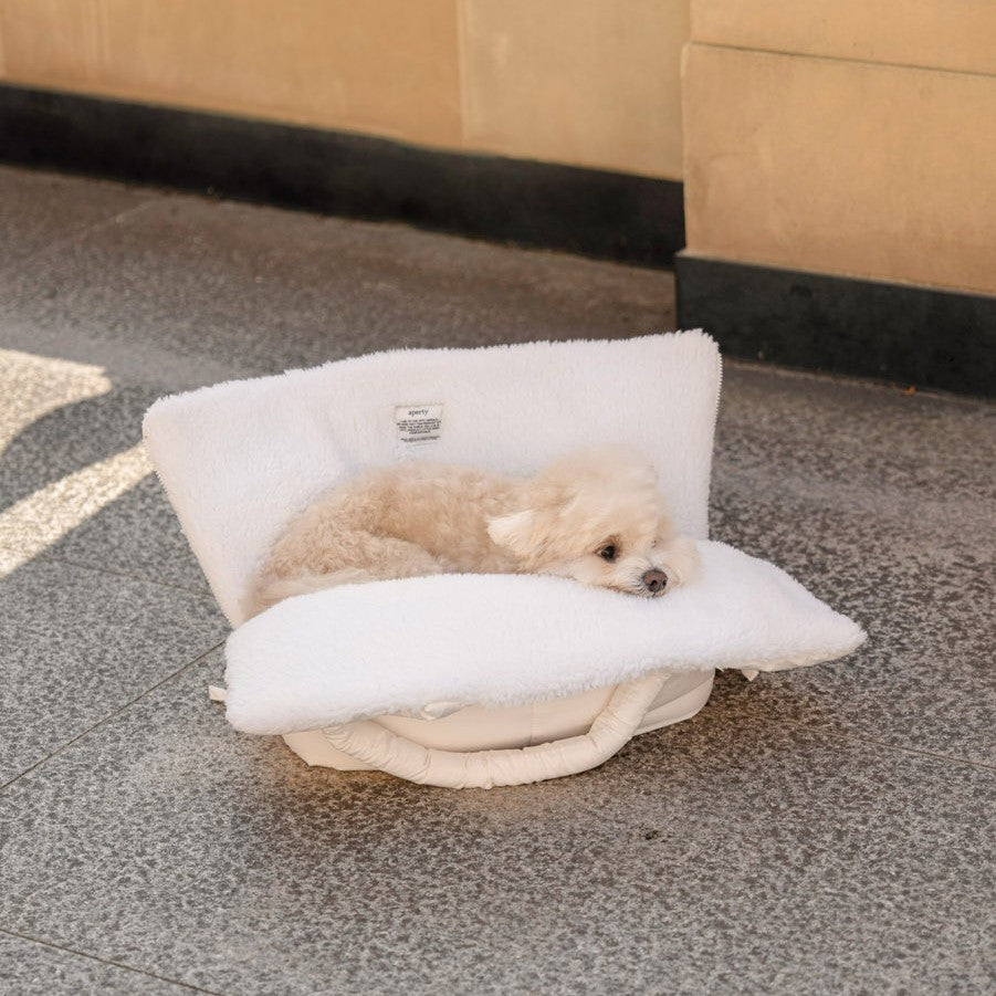【予約】wide bag - teddy white