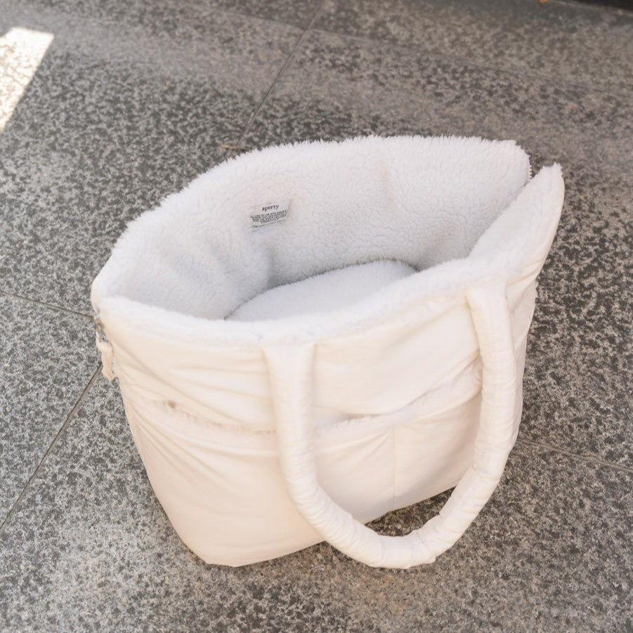 【予約】wide bag - teddy white