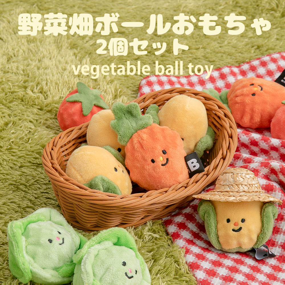 【予約】野菜畑ボールおもちゃ(2個セット)