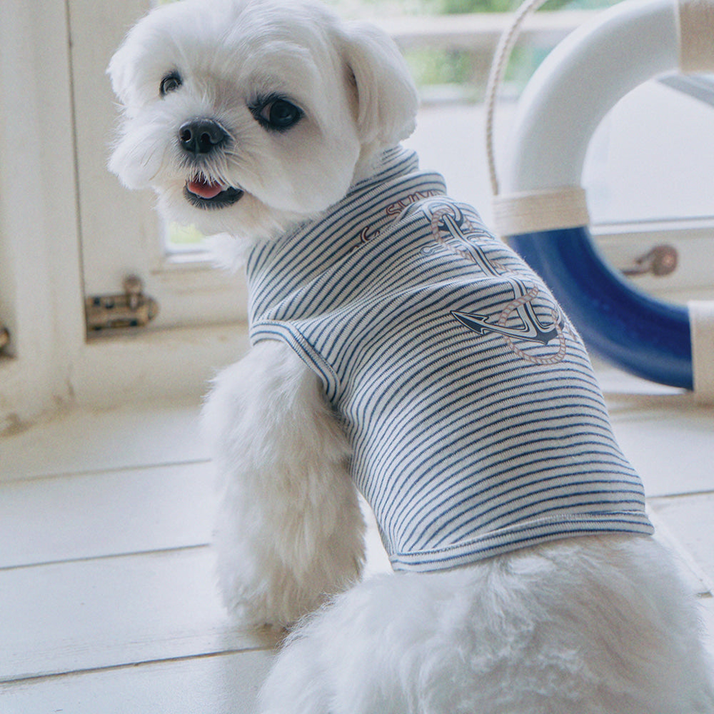 【予約】Marine Stripe Anchor T-shirt