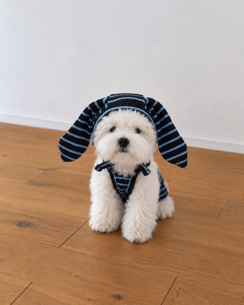 【予約】STRIPE BUNNY HAT ALL IN ONE