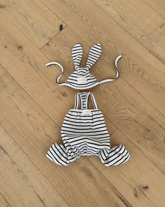 【予約】STRIPE BUNNY HAT ALL IN ONE