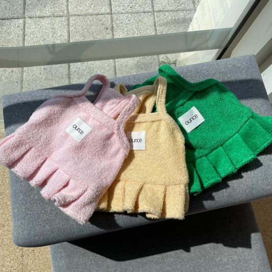 【予約】テリークロップフリルトップ