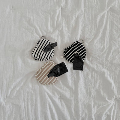 【予約】ハートテリーストライププープバッグポーチ