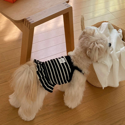 【予約】テリーストライプフリルクロップトップ