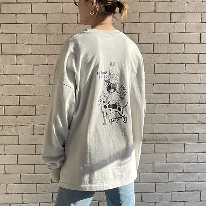 【予約】(ゆったり)EIFFEL LONG SLEEVE T-SHIRT