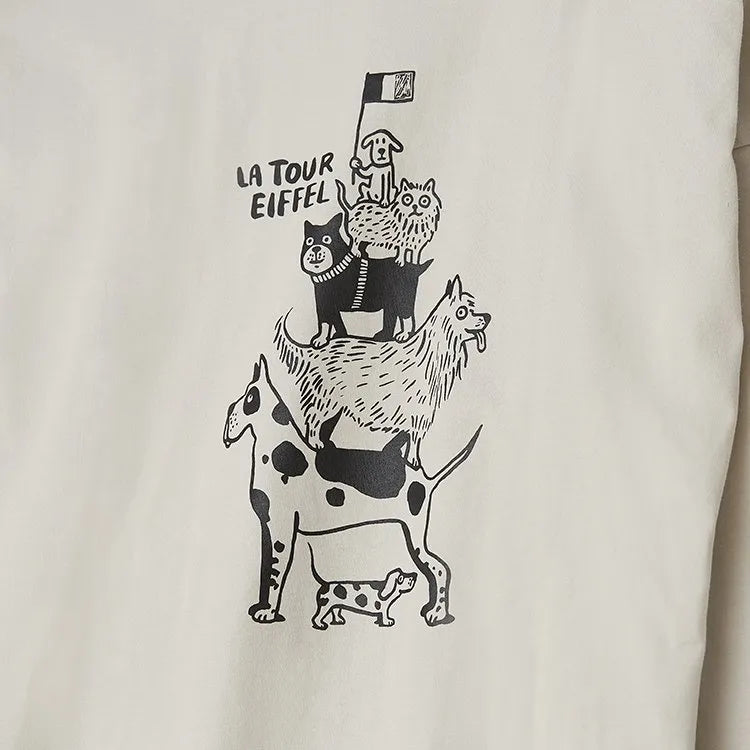 【予約】(ゆったり)EIFFEL LONG SLEEVE T-SHIRT