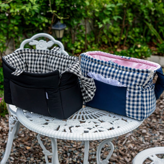 【受注生産】10th cozy check needbag|犬用キャリーバッグ・スリングバッグ