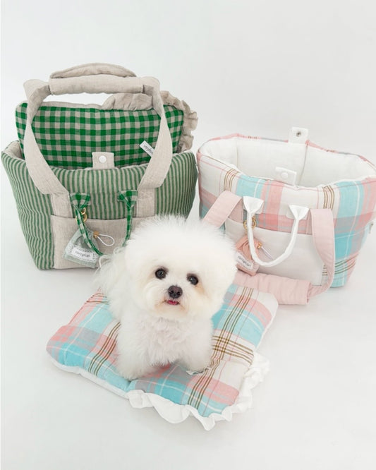 【受注生産】12th linen rorobag|犬用キャリーバッグ