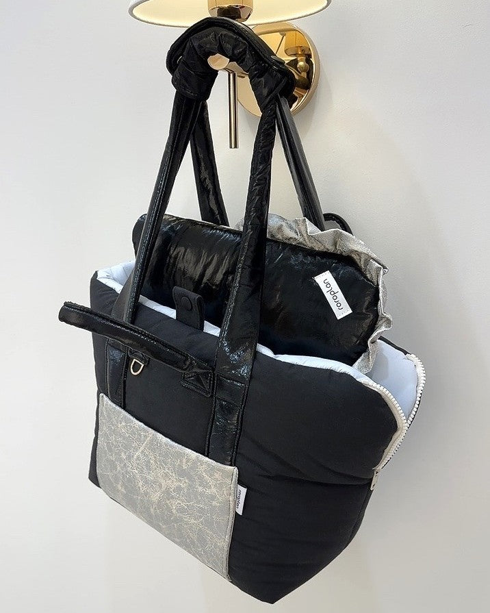 【受注生産】Cotton rorobag (Black)|犬用キャリーバッグ