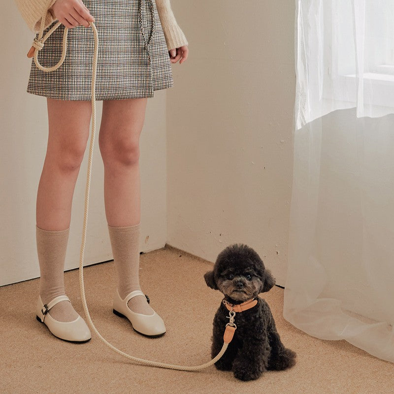 【予約】Rope leash classic - 1.8m(ベージュ)