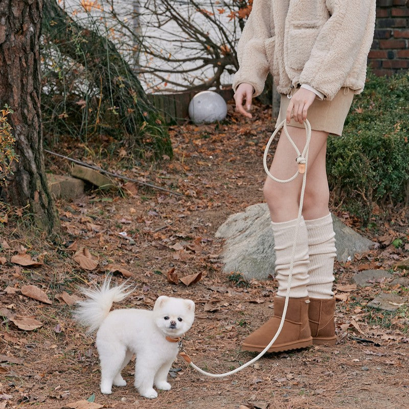 【予約】Rope leash classic - 1.8m(ベージュ)
