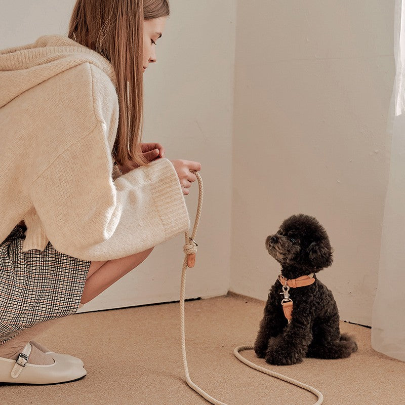 【予約】Rope leash classic - 1.8m(ベージュ)
