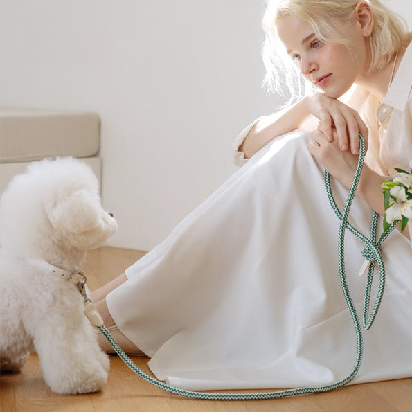 【予約】Rope leash classic - 1.8m(フォレストグリーン)