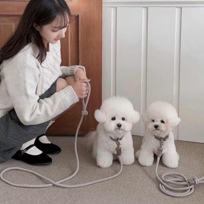 【予約】Rope leash classic - 1.8m(アッシュグレー)