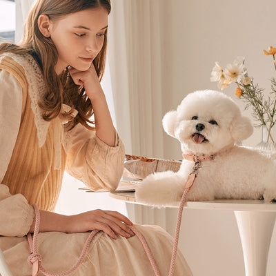 【一部即納】Rope collar(ピンク)