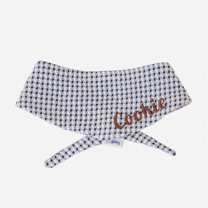 【予約】Checkpop Naming Scarf(ネーム刺繍可)