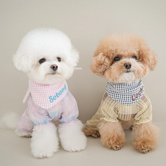 【予約】Checkpop Naming Scarf(ネーム刺繍可)