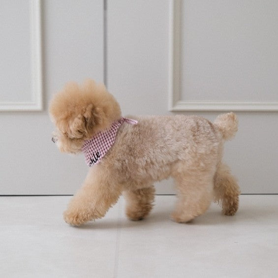 【予約】Checkpop Naming Scarf(ネーム刺繍可)