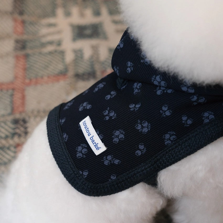 【予約】Floral Hooded Crop Poncho