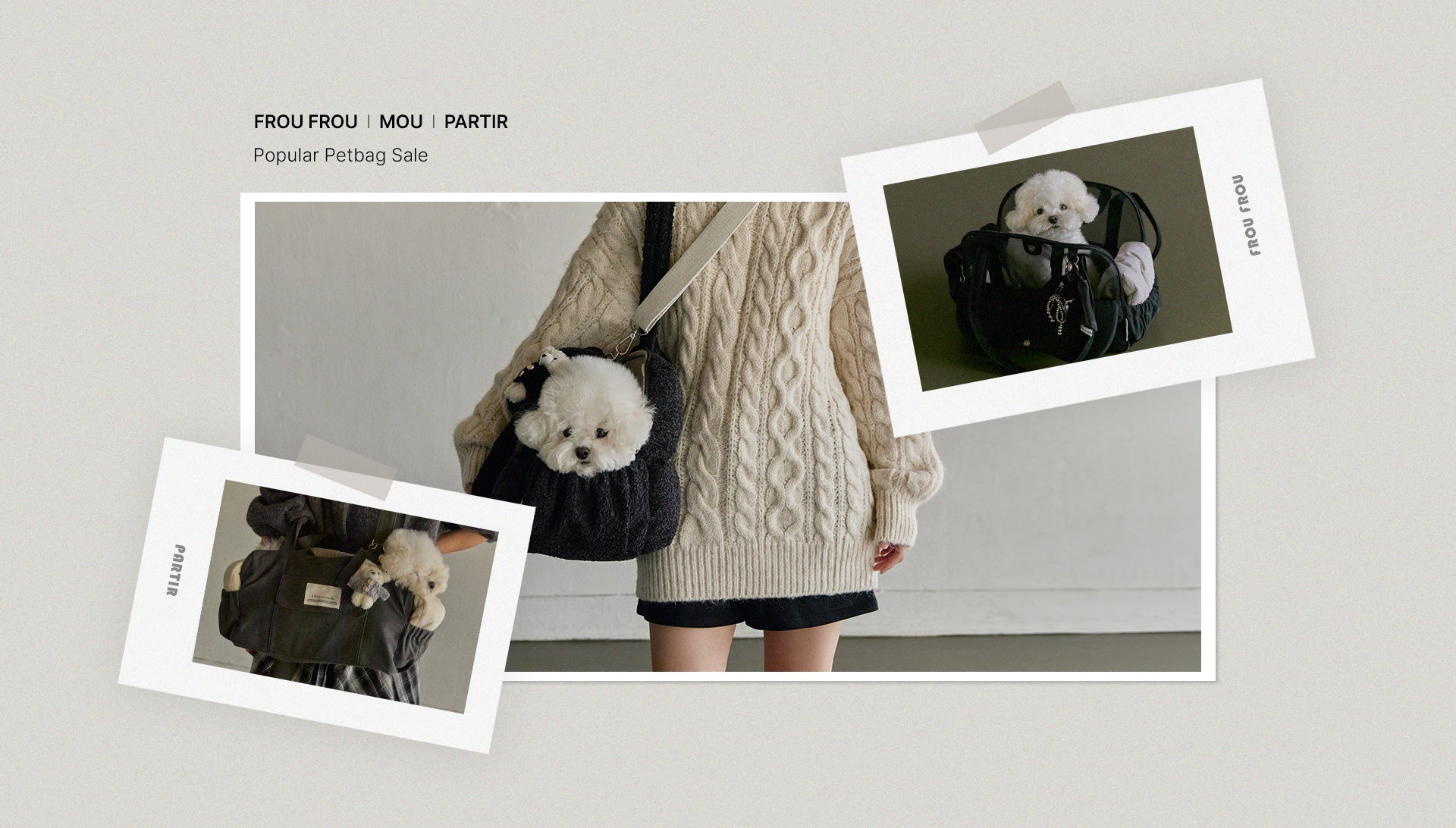 犬用 キャリーバッグ 韓国 a tous moments公式取扱店｜犬服 PAW SELECT