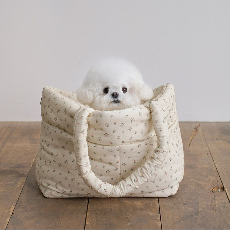 犬用 キャリーバッグ 韓国 APERTY｜wide bag baby ivory｜犬服・ペット