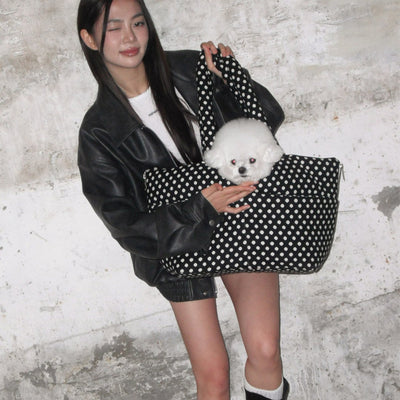 【予約】wide bag - dot black