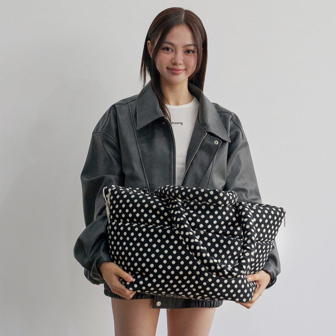 【予約】wide bag - dot black