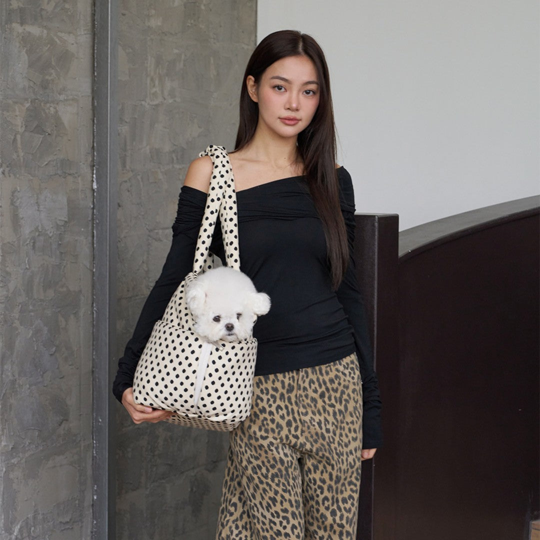 【予約】wide bag - dot ivory