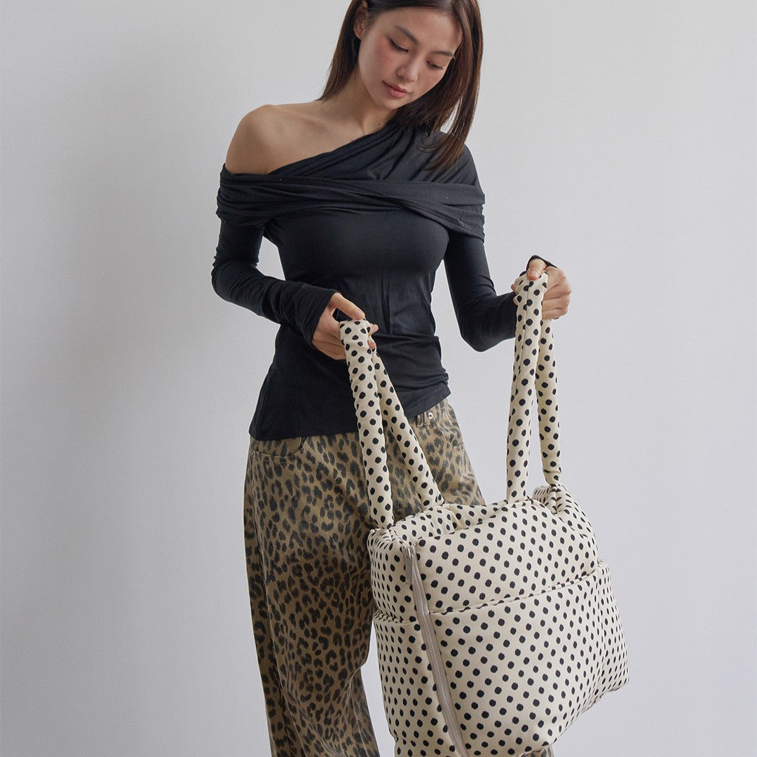 犬用 キャリーバッグ 韓国 APERTY｜wide bag ドット柄（水玉）dot