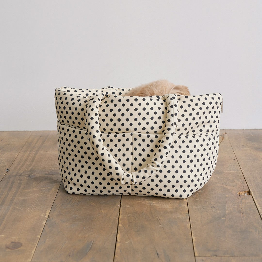 犬用 キャリーバッグ 韓国 APERTY｜wide bag ドット柄（水玉）dot